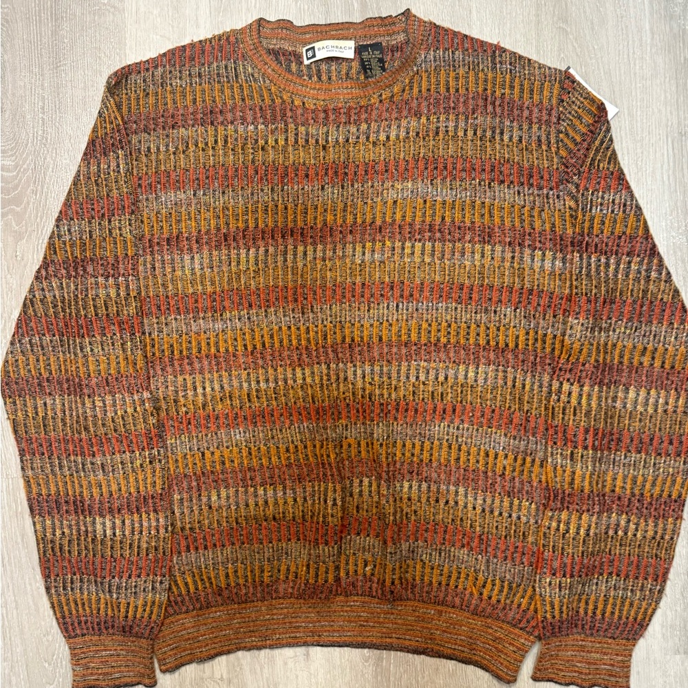 Bachrach Made in Italy Textured Knit Sweater – Size L